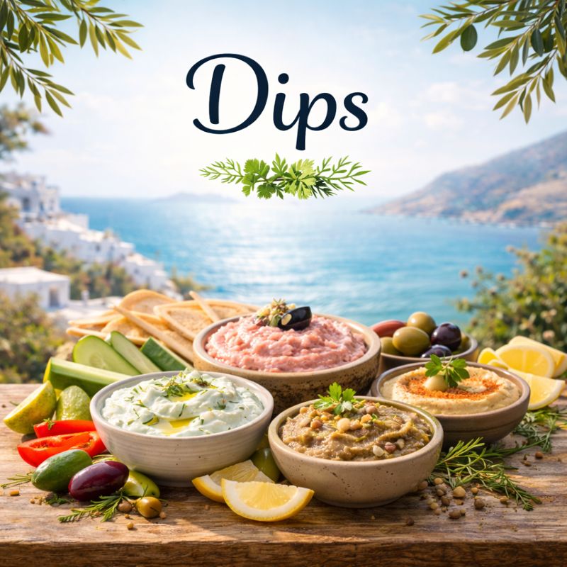 Griechische Dips und Cremes
