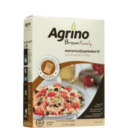 Griechischer Vollkorn-Langkornreis im Kochbeutel – Agrino 4 × 125 g