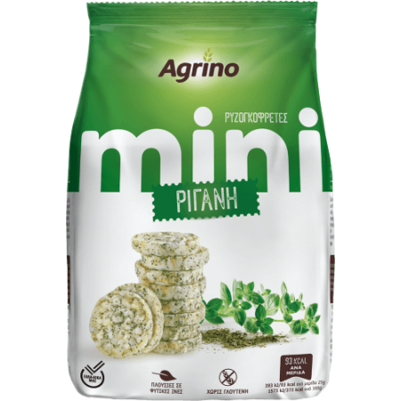 Agrino Mini Reiswaffeln Oregano 50 g