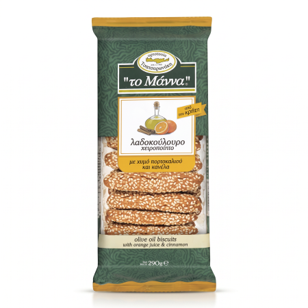 To Manna Kretische Olivenölkekse mit Orange (Ladokouloura) 290 g