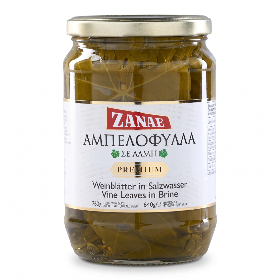 Griechische Premium Weinblätter in Salzwasser von Zanae 360 g