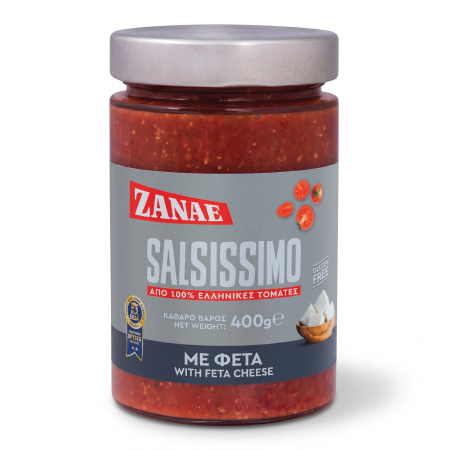 Griechische Salsissimo Tomatensauce mit Feta von Zanae 400 g