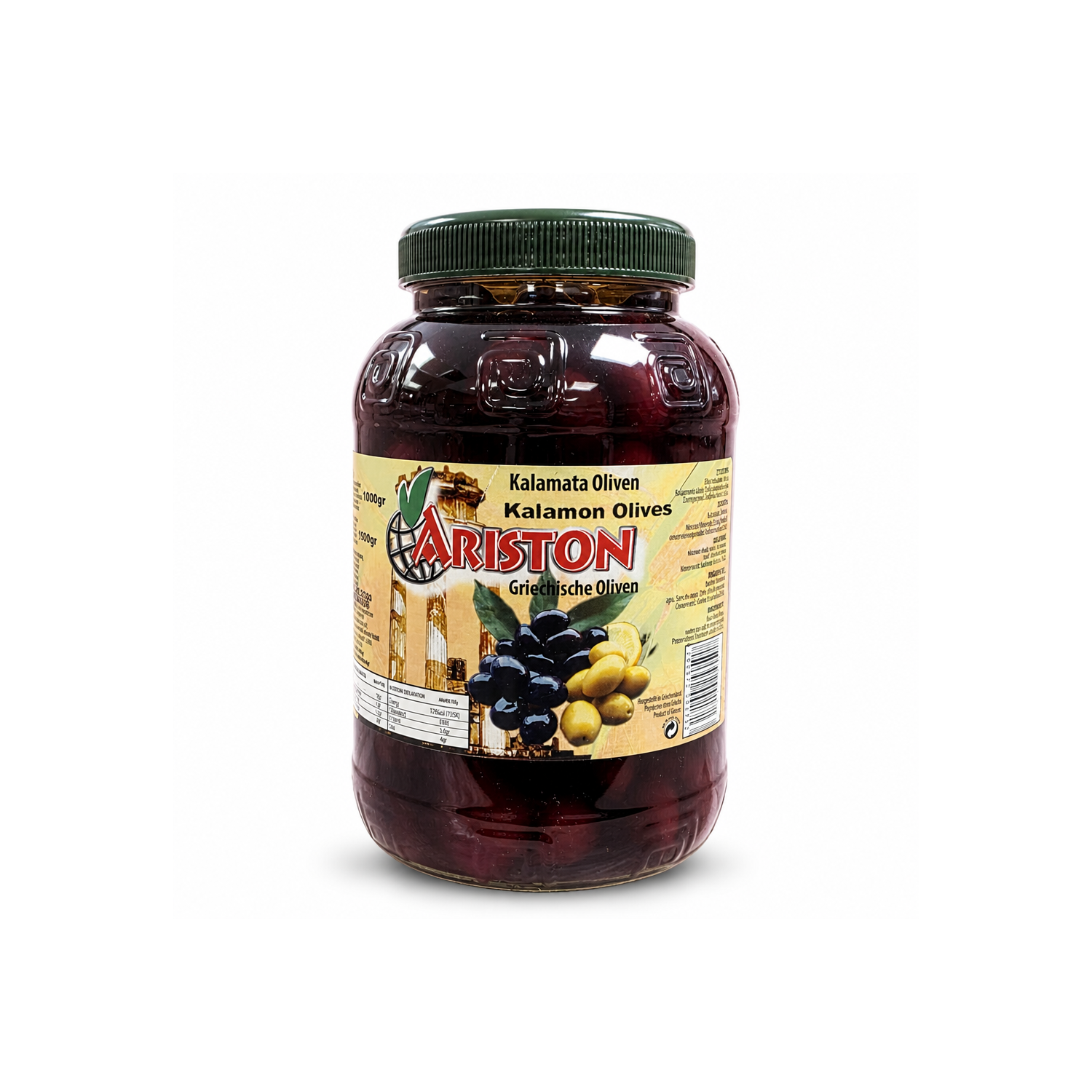 Kalamon-Oliven mit Stein – Ariston 1 kg Abtropfgewicht