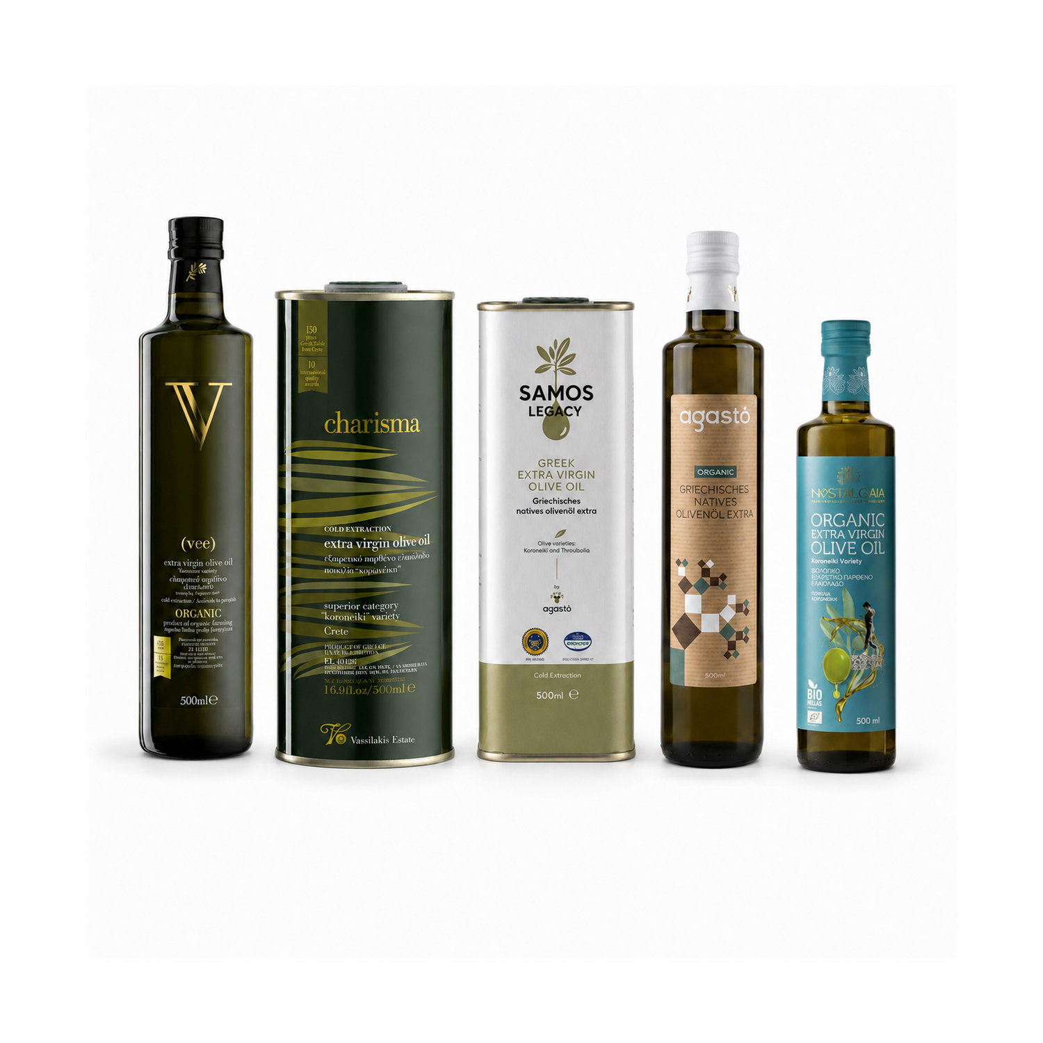 Griechisches Olivenöl Set – 5 × 500 ml