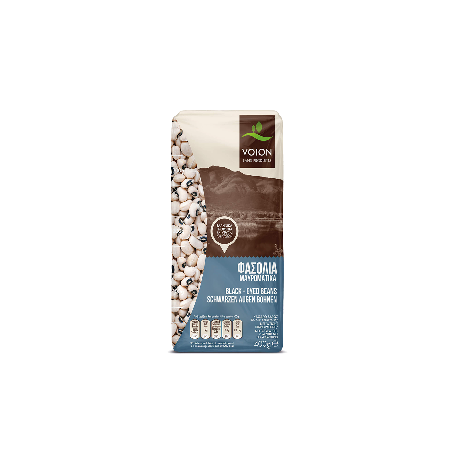 Griechische Schwarzaugenbohnen – Voion 400 g