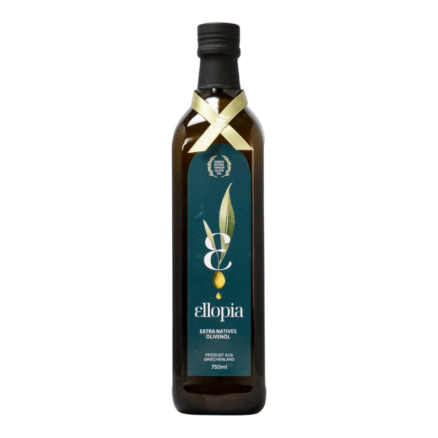 Ellopia Olivenöl Extra Nativ 750 ml Glasflasche