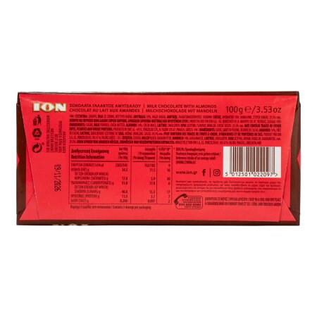 ION Milchschokolade mit Mandeln 100 g