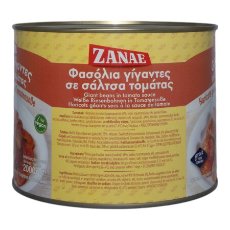 Griechische Gigandes - Weiße Riesenbohnen in Tomatensauce von Zanae 2 kg