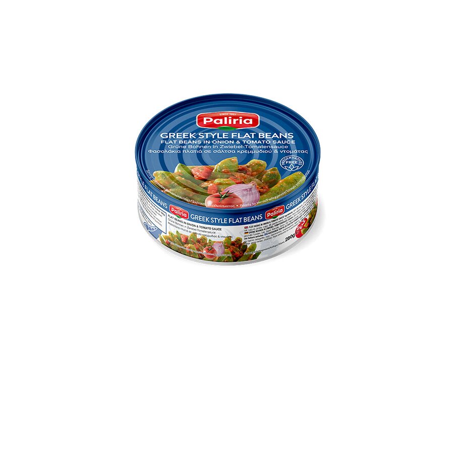 Griechische Grüne Bohnen in Zwiebel-Tomatensauce von Paliria 280 g