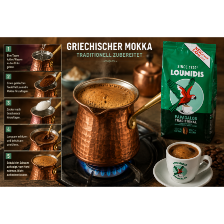 Loumidis Mokka Kaffee grün 96 g