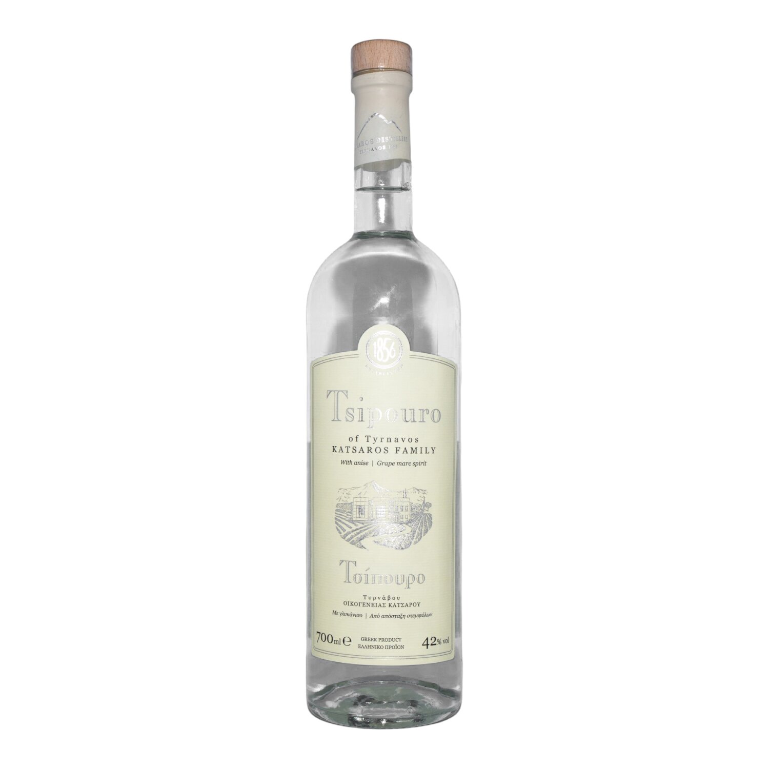 Katsaros Tsipouro mit Anis 42% 0,7 l box
