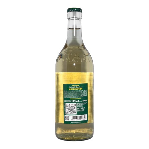 Retsina Malamatina klassischer griechischer Harzwein 0,5 l