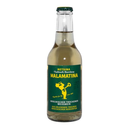 Retsina Malamatina klassischer griechischer Harzwein 0,25 l