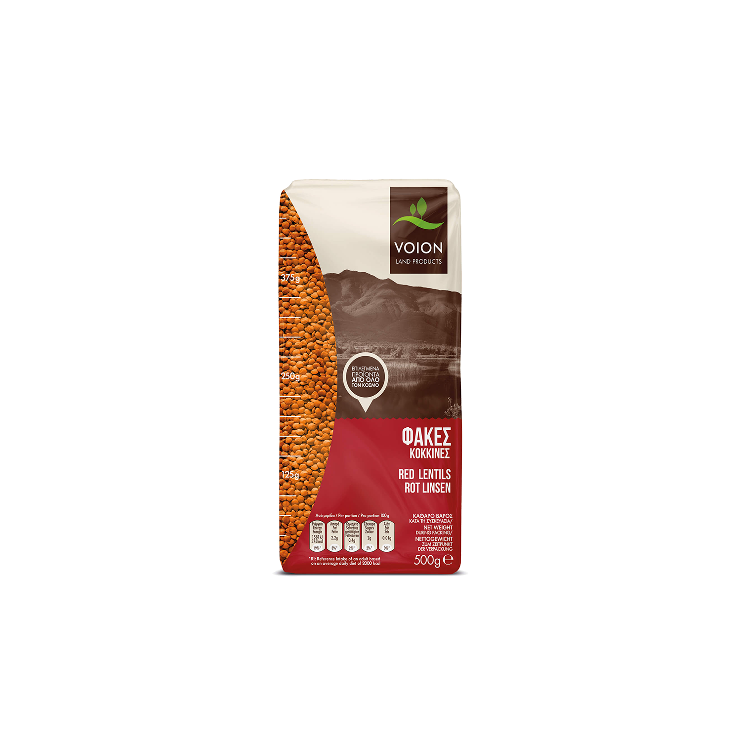 Rote Linsen schnellkochend – Voion 500 g
