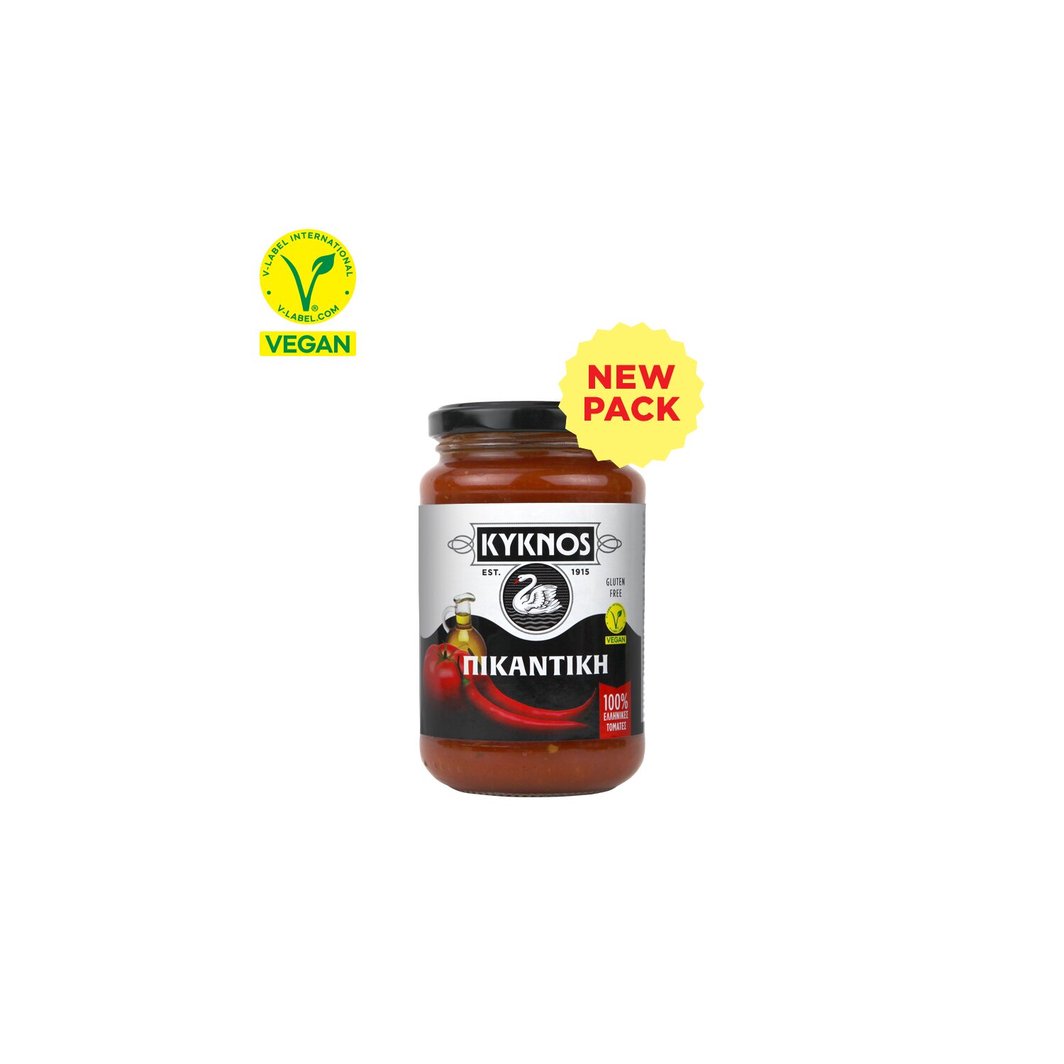 Griechische Pikante Tomatensauce von Kyknos 350 g