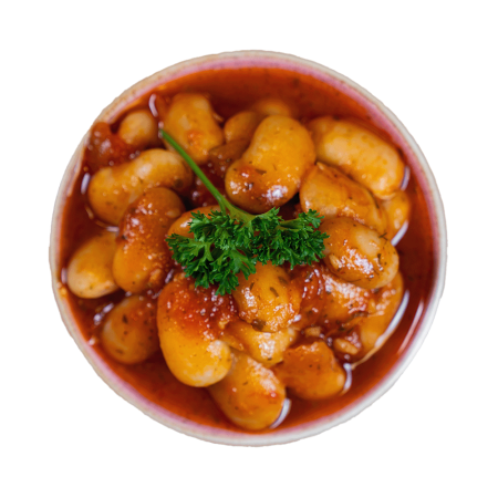 Griechische Gigandes im Glas - Weiße Riesenbohnen in Tomatensauce von Onassis 280 g