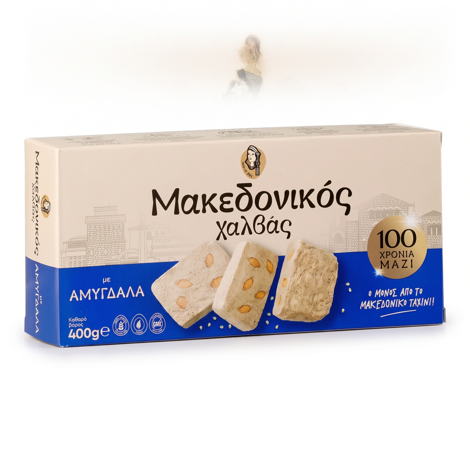 Griechische Halva mit Mandeln – Makedonikos 400 g