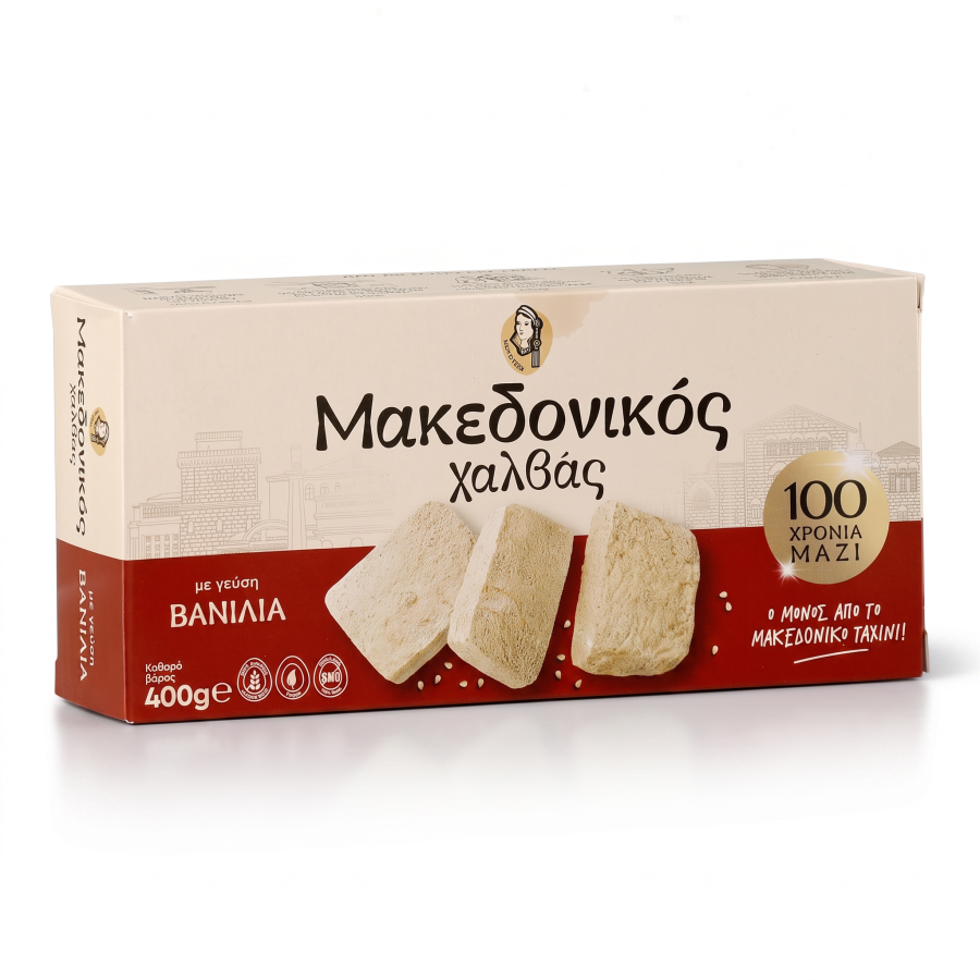 Griechische Halva mit Vanille – Makedonikos 400 g