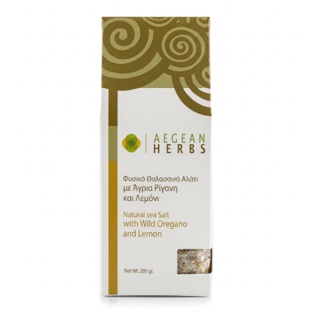 Aegean Herbs Gourmet-Meersalz mit wildem Oregano und Zitrone 200 g