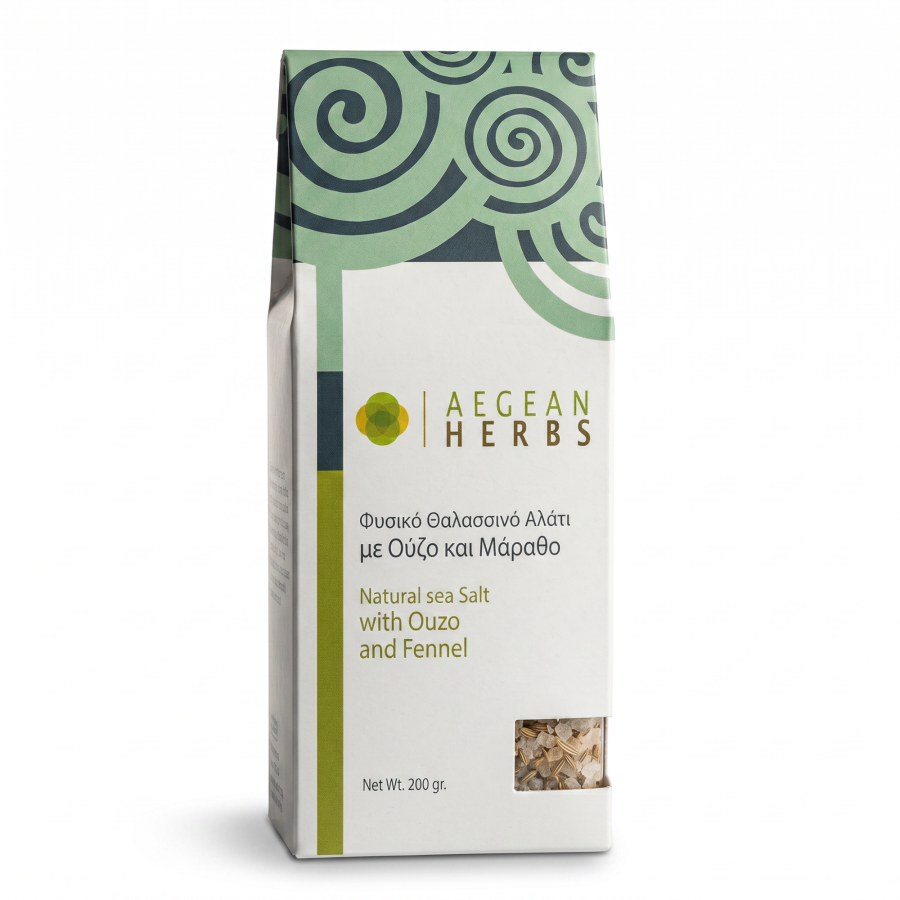 Aegean Herbs Gourmet-Meersalz mit Ouzo und Fenchel 200 g