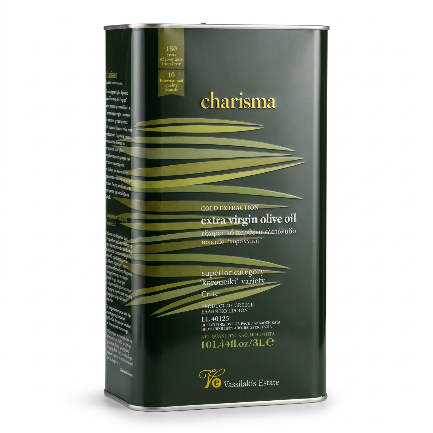 Vassilakis Charisma Olivenöl Extra Nativ 3 l Kanister