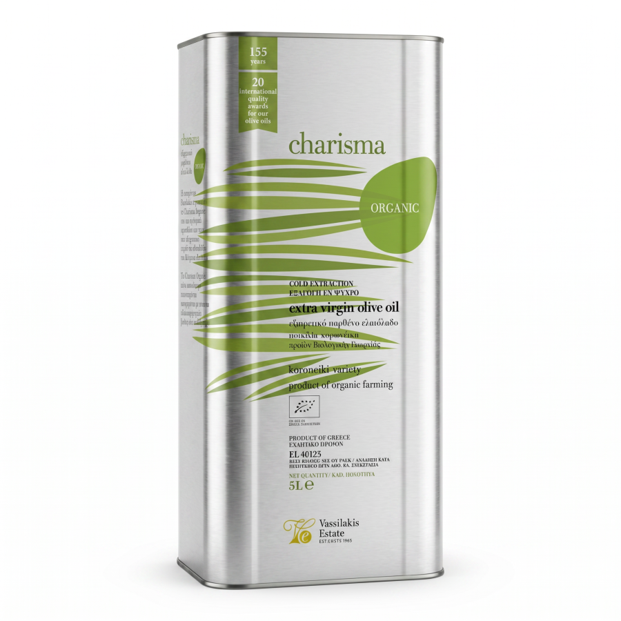 Vassilakis Charisma Bio Olivenöl Extra Nativ 5 l Kanister